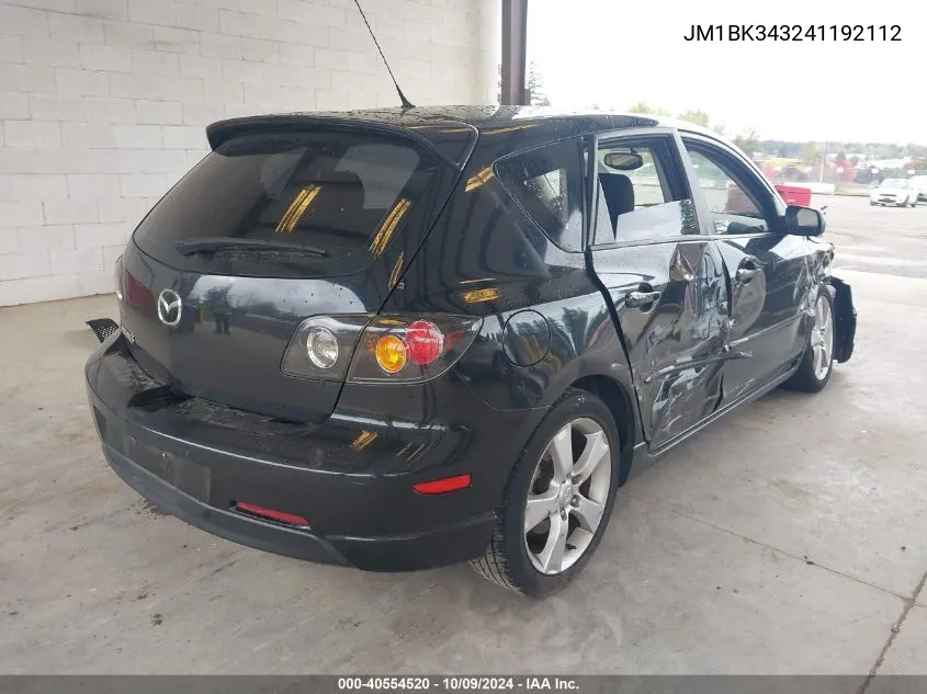 2004 Mazda 3 Hatchback VIN: JM1BK343241192112 Lot: 40554520