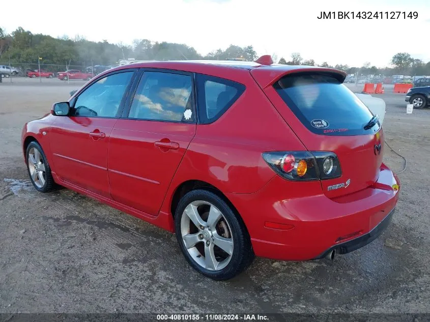 2004 Mazda Mazda3 S VIN: JM1BK143241127149 Lot: 40810155