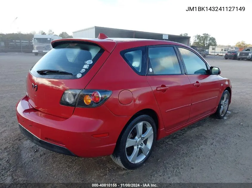 2004 Mazda Mazda3 S VIN: JM1BK143241127149 Lot: 40810155