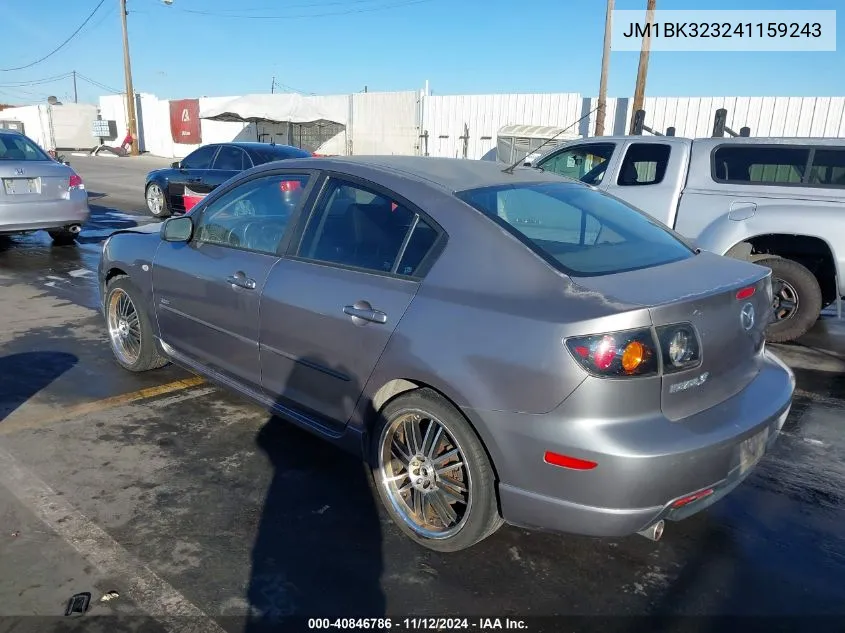 2004 Mazda Mazda3 S VIN: JM1BK323241159243 Lot: 40846786