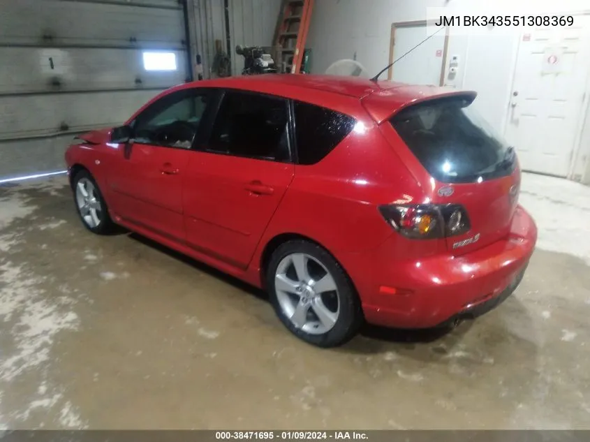 2005 Mazda Mazda3 S VIN: JM1BK343551308369 Lot: 38471695