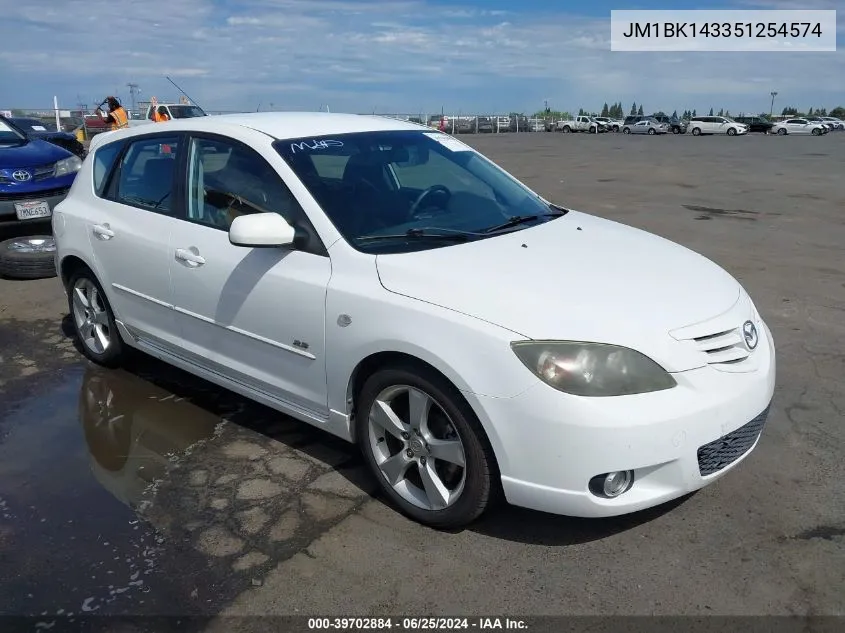 2005 Mazda Mazda3 S VIN: JM1BK143351254574 Lot: 39702884