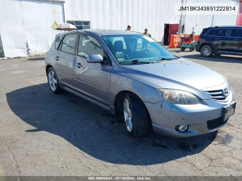 2005 Mazda Mazda3 S VIN: JM1BK343851222814 Lot: 39906543