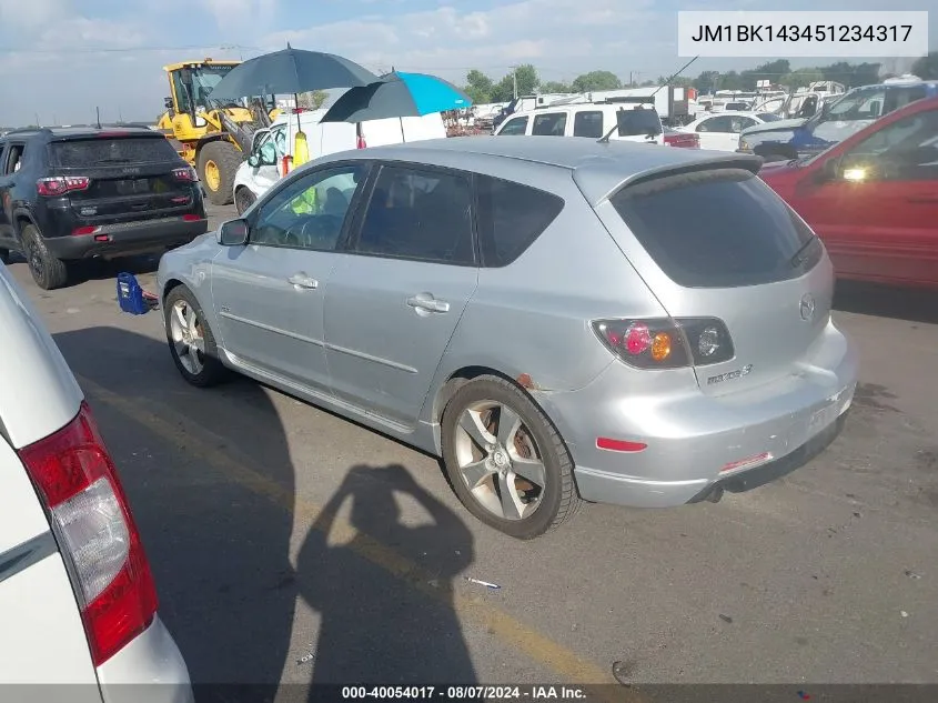 2005 Mazda Mazda3 S VIN: JM1BK143451234317 Lot: 40054017