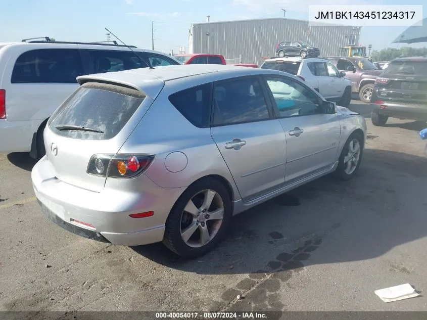 2005 Mazda Mazda3 S VIN: JM1BK143451234317 Lot: 40054017