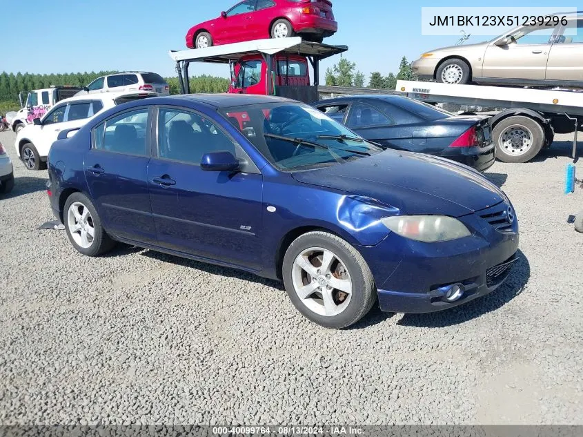 2005 Mazda Mazda3 S VIN: JM1BK123X51239296 Lot: 40099764