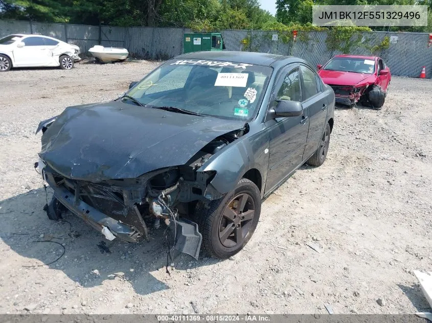 JM1BK12F551329496 2005 Mazda Mazda3 I