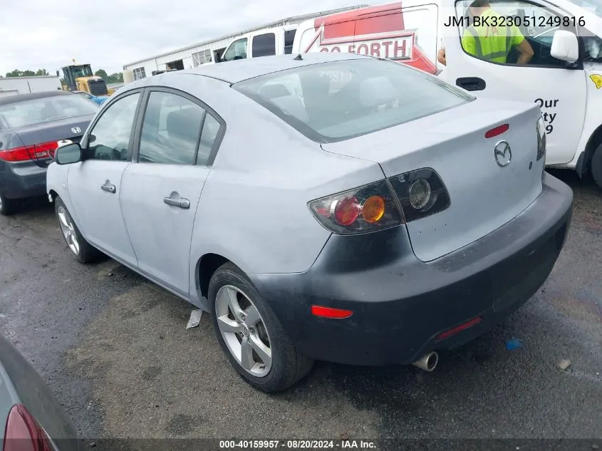 JM1BK323051249816 2005 Mazda Mazda3 S