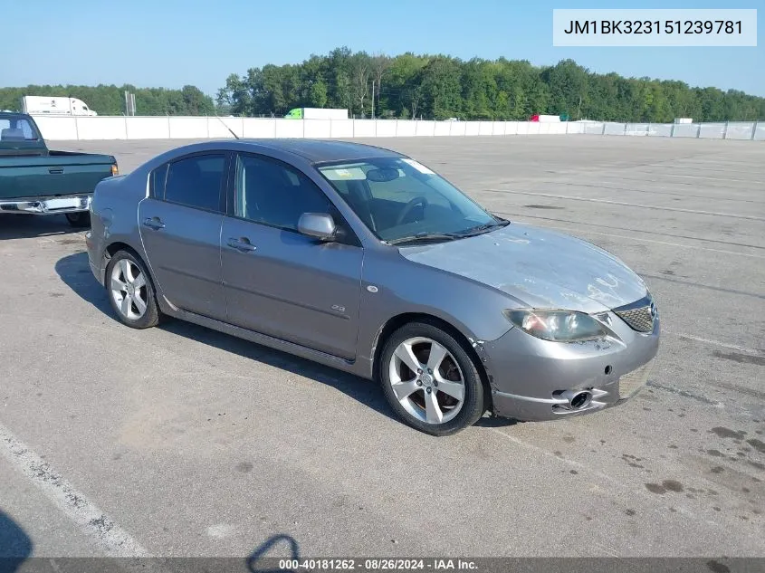 JM1BK323151239781 2005 Mazda Mazda3 S