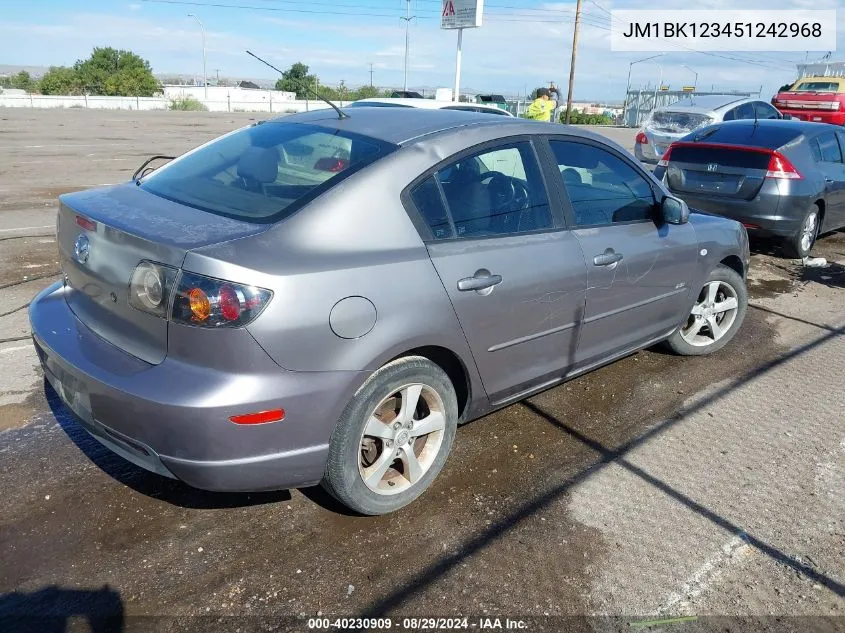 2005 Mazda Mazda3 S VIN: JM1BK123451242968 Lot: 40230909