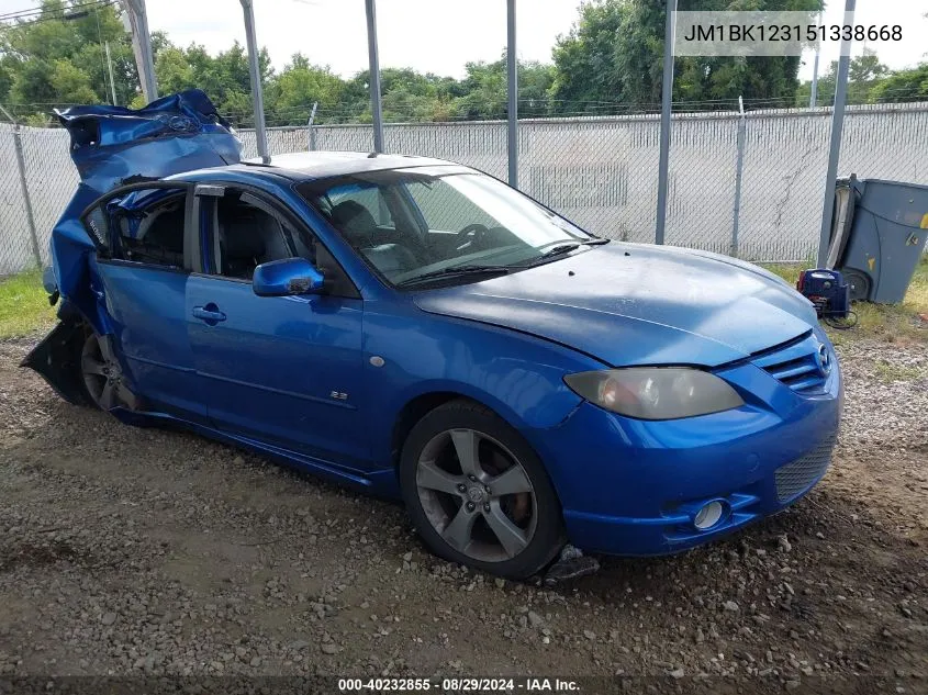 2005 Mazda Mazda3 S VIN: JM1BK123151338668 Lot: 40232855