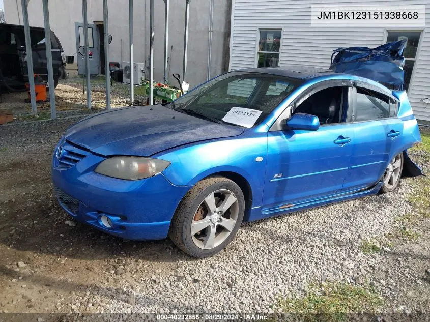 2005 Mazda Mazda3 S VIN: JM1BK123151338668 Lot: 40232855