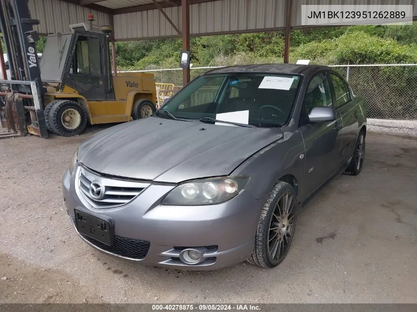 2005 Mazda Mazda3 S VIN: JM1BK123951262889 Lot: 40278875