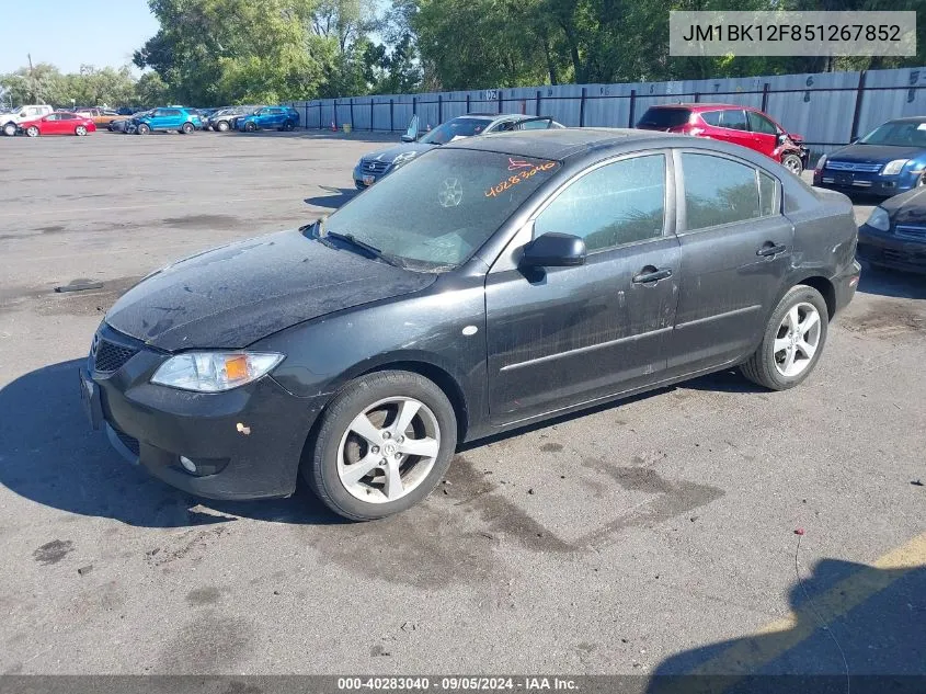 2005 Mazda Mazda3 I VIN: JM1BK12F851267852 Lot: 40283040