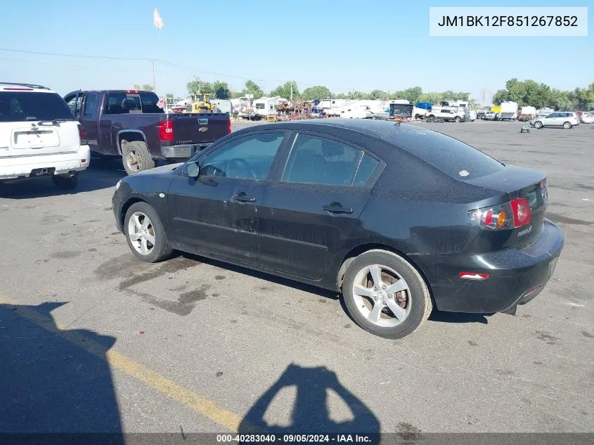 JM1BK12F851267852 2005 Mazda Mazda3 I