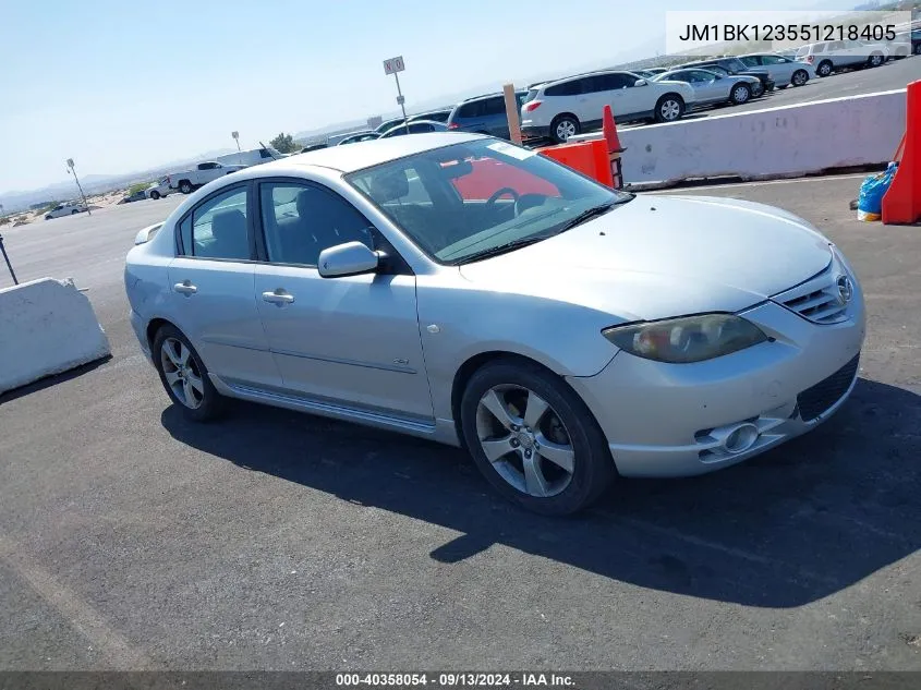 2005 Mazda Mazda3 S VIN: JM1BK123551218405 Lot: 40358054