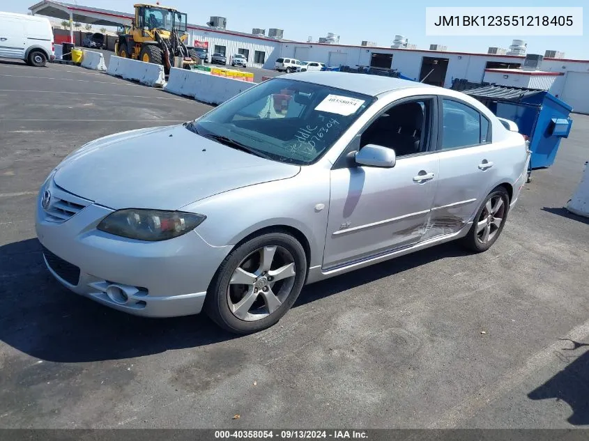 JM1BK123551218405 2005 Mazda Mazda3 S