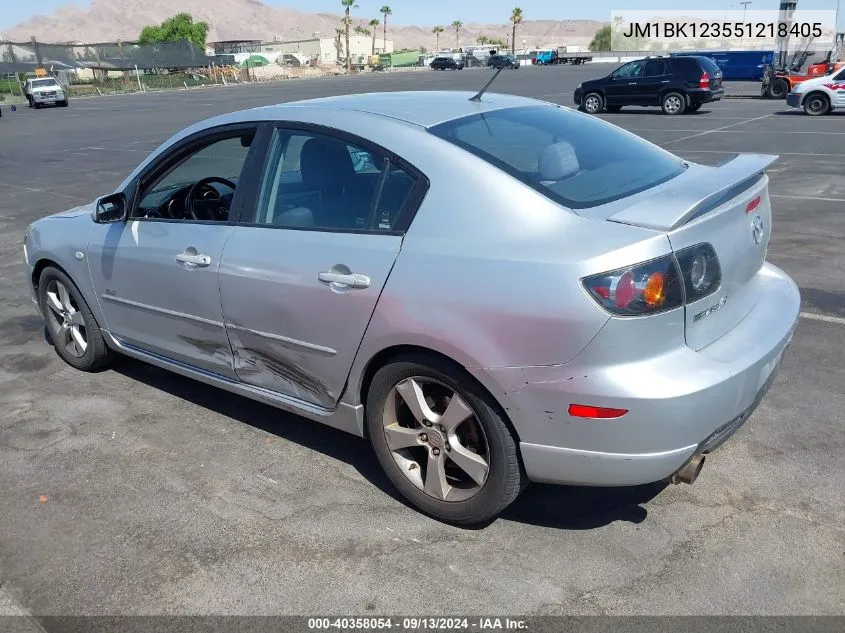 2005 Mazda Mazda3 S VIN: JM1BK123551218405 Lot: 40358054