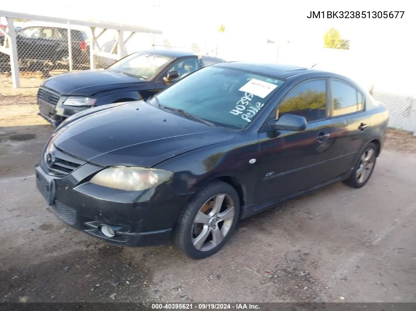 2005 Mazda Mazda3 S VIN: JM1BK323851305677 Lot: 40395621