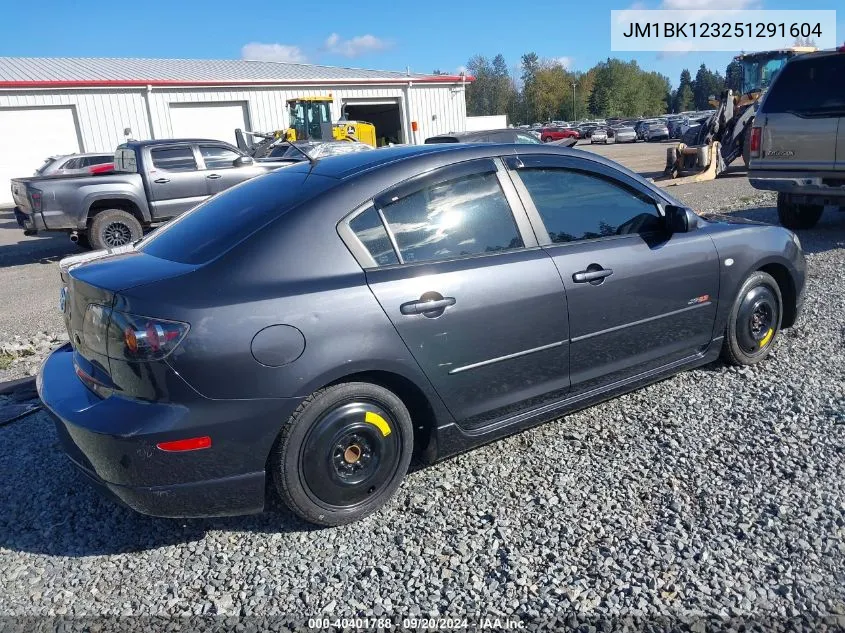 2005 Mazda Mazda3 Sp23 VIN: JM1BK123251291604 Lot: 40401788