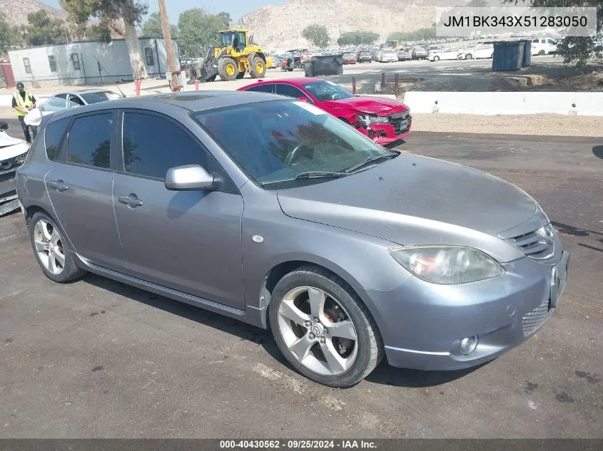 2005 Mazda Mazda3 S VIN: JM1BK343X51283050 Lot: 40430562