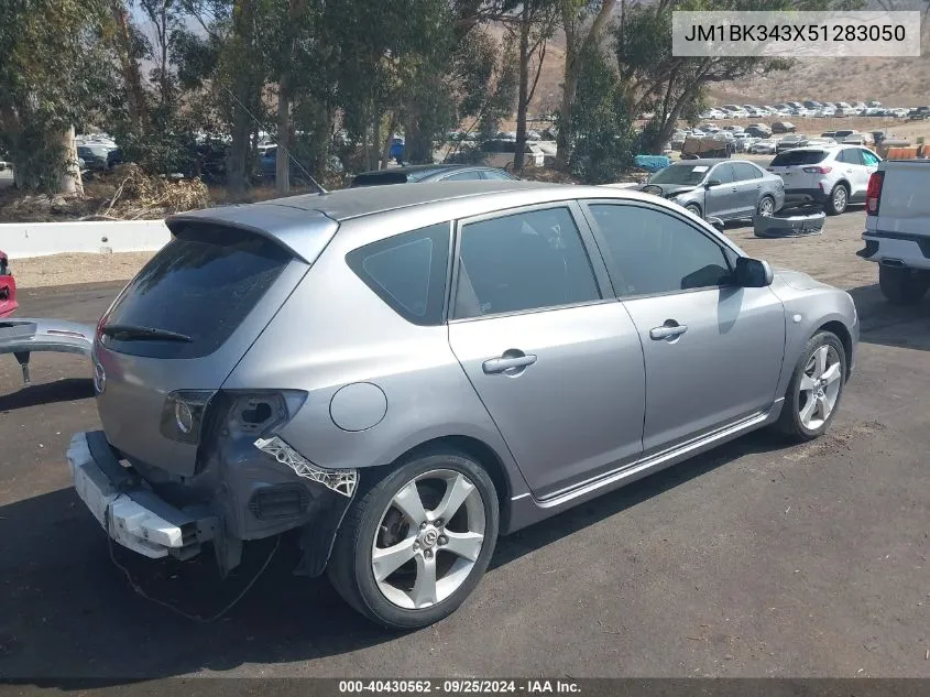 2005 Mazda Mazda3 S VIN: JM1BK343X51283050 Lot: 40430562