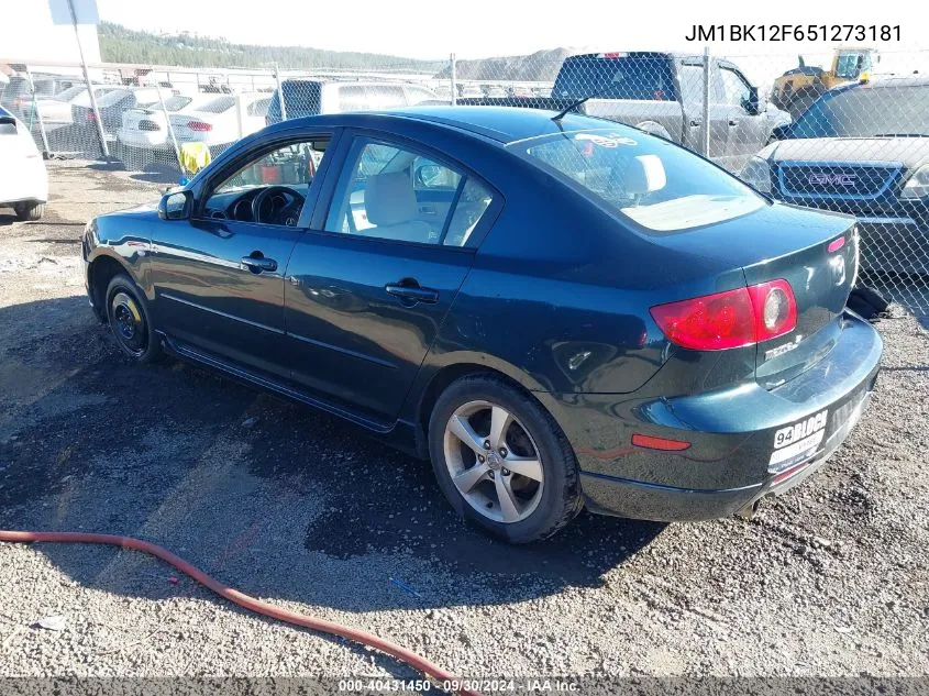 JM1BK12F651273181 2005 Mazda Mazda3 I