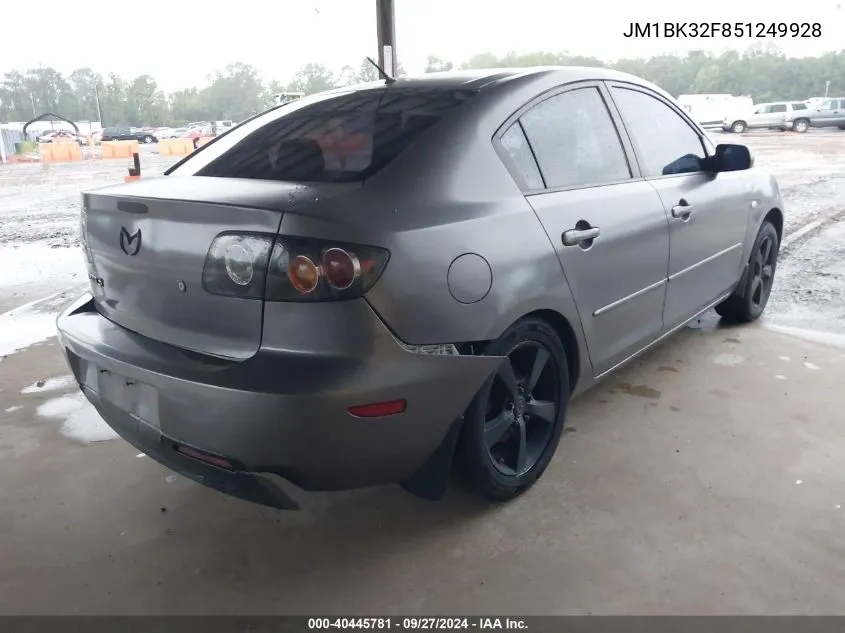 JM1BK32F851249928 2005 Mazda Mazda3 I