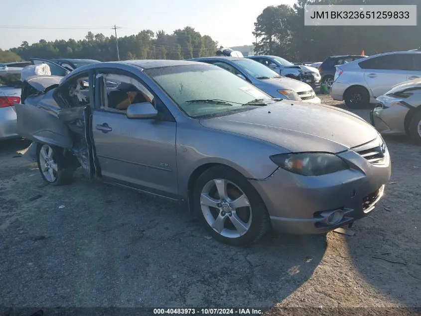 2005 Mazda Mazda3 S VIN: JM1BK323651259833 Lot: 40483973