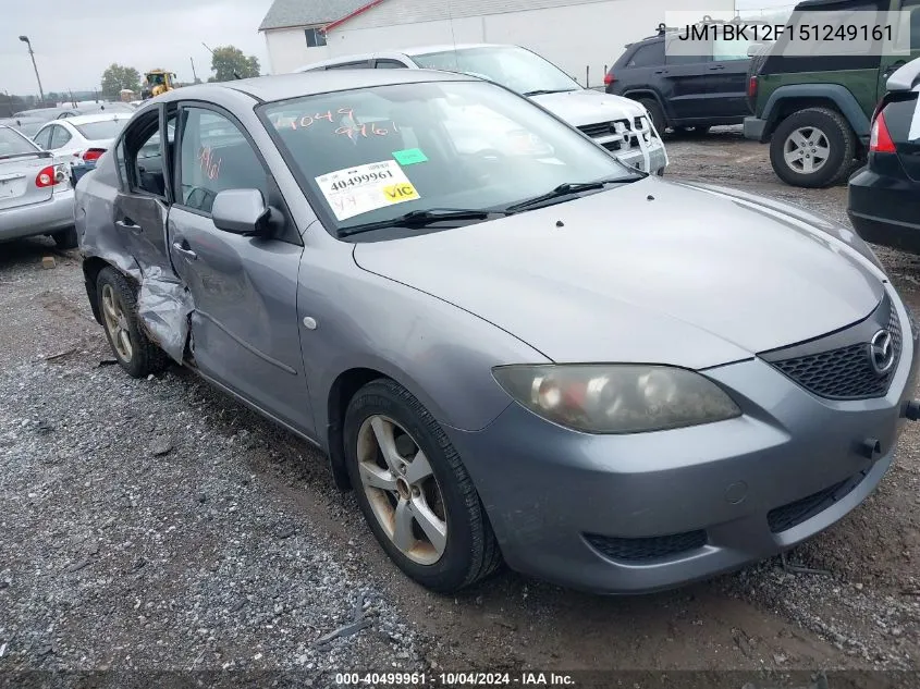 2005 Mazda Mazda3 I VIN: JM1BK12F151249161 Lot: 40499961