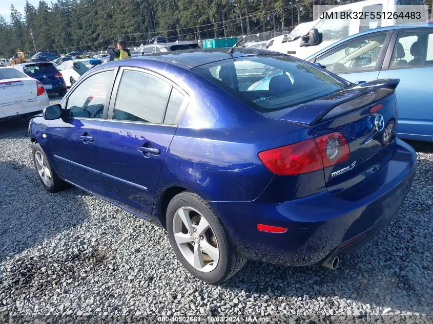 JM1BK32F551264483 2005 Mazda Mazda3 I