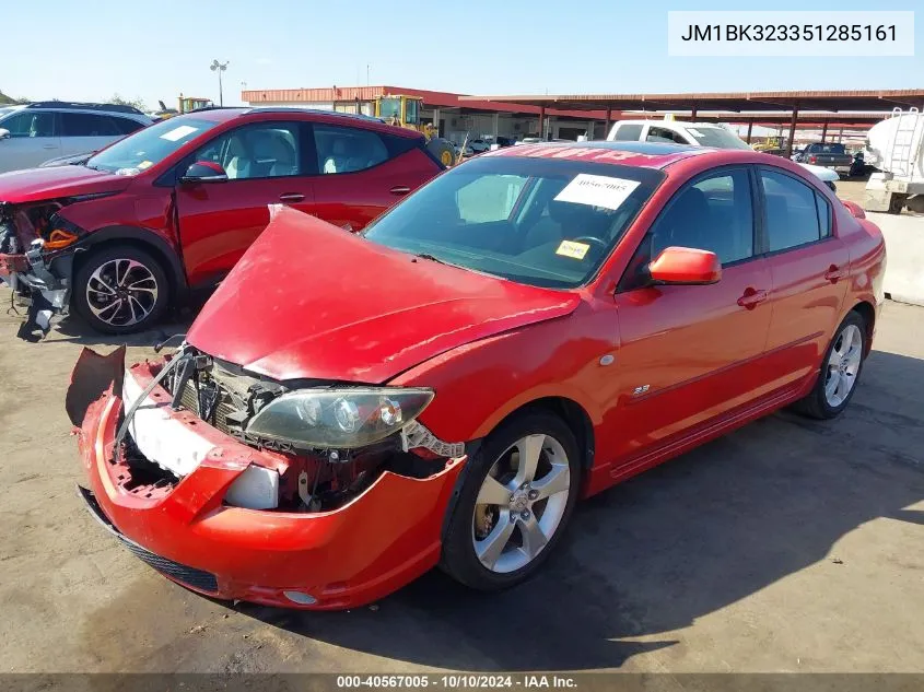 2005 Mazda Mazda3 S VIN: JM1BK323351285161 Lot: 40567005