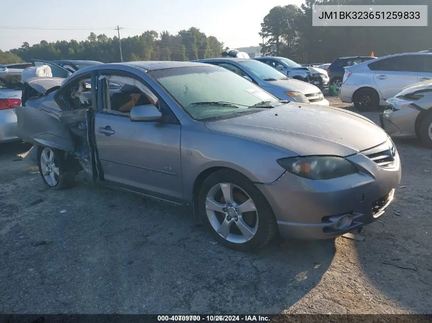 2005 Mazda Mazda3 S VIN: JM1BK323651259833 Lot: 40709700