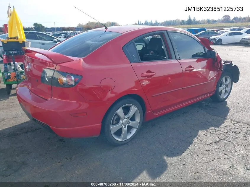 2005 Mazda Mazda3 S VIN: JM1BK323851225733 Lot: 40785268