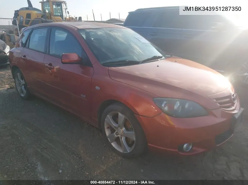 2005 Mazda Mazda3 S VIN: JM1BK343951287350 Lot: 40854472