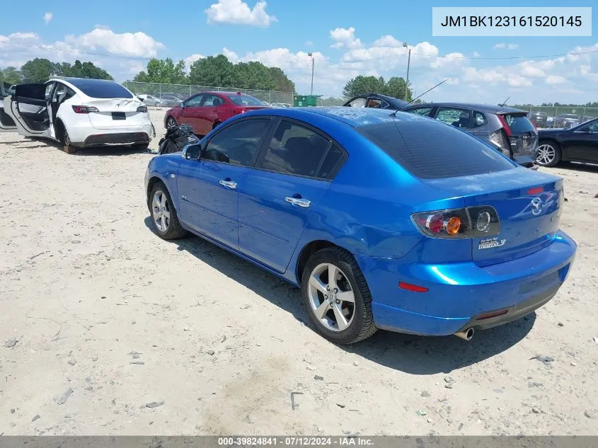 JM1BK123161520145 2006 Mazda Mazda3 S