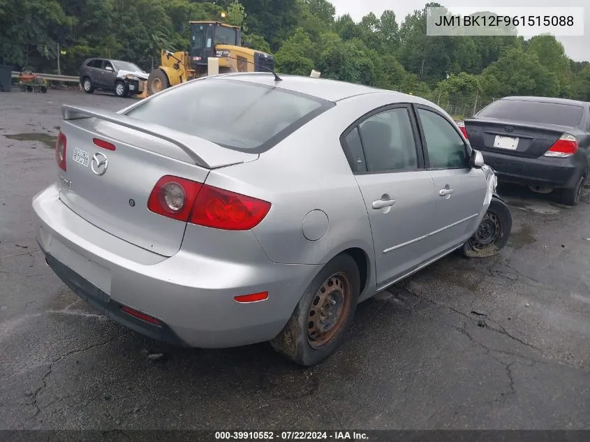 2006 Mazda Mazda3 I VIN: JM1BK12F961515088 Lot: 39910552