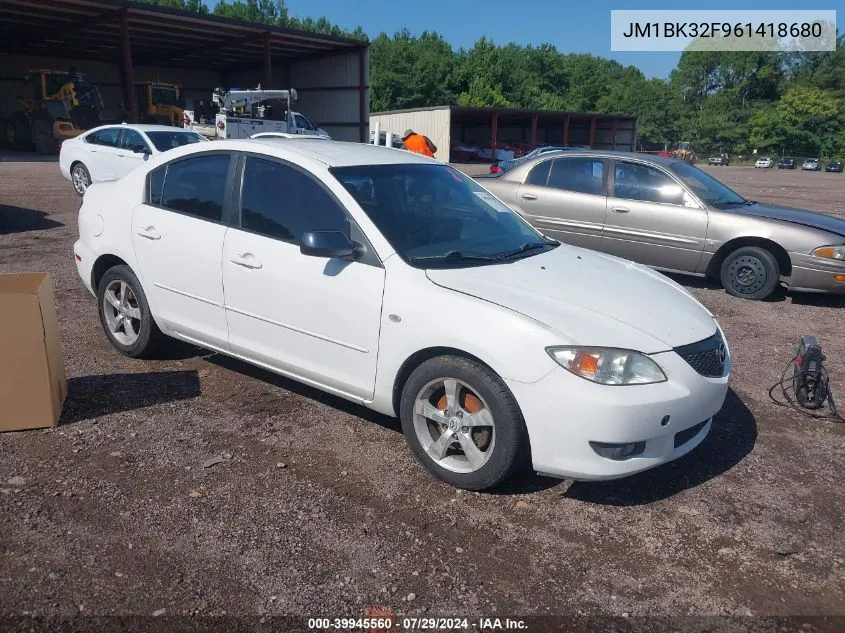 2006 Mazda Mazda3 I VIN: JM1BK32F961418680 Lot: 39945560