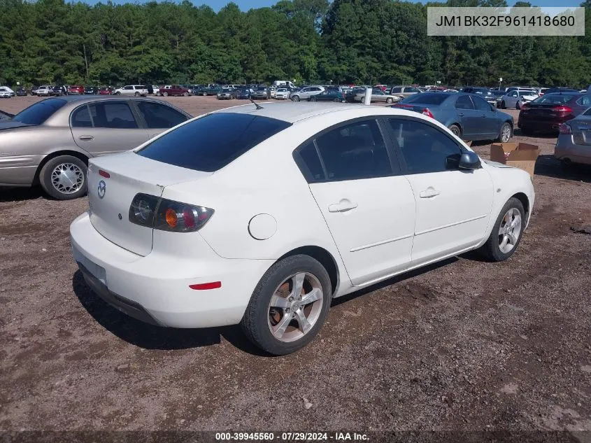 2006 Mazda Mazda3 I VIN: JM1BK32F961418680 Lot: 39945560