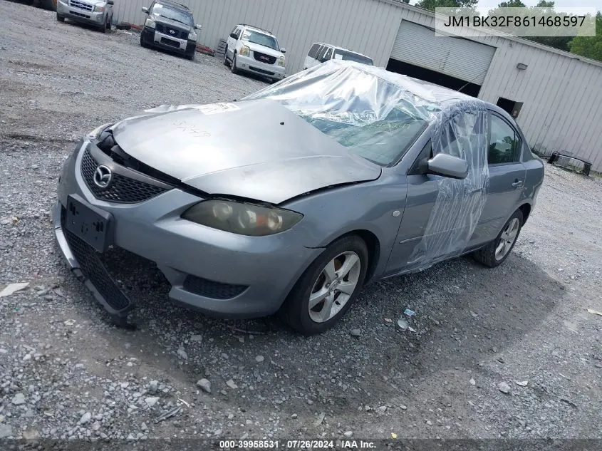 2006 Mazda 3 I VIN: JM1BK32F861468597 Lot: 39958531