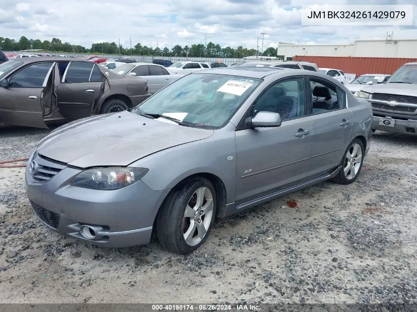 2006 Mazda Mazda3 S/S Grand Touring/S Touring VIN: JM1BK324261429079 Lot: 40198174