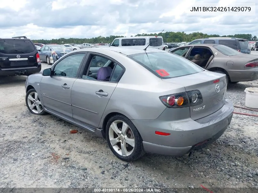 2006 Mazda Mazda3 S/S Grand Touring/S Touring VIN: JM1BK324261429079 Lot: 40198174