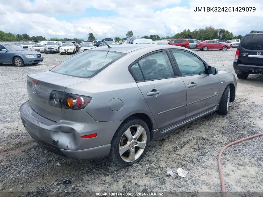 2006 Mazda Mazda3 S/S Grand Touring/S Touring VIN: JM1BK324261429079 Lot: 40198174