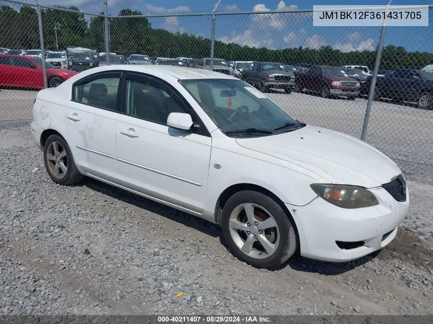 2006 Mazda Mazda3 I VIN: JM1BK12F361431705 Lot: 40211407