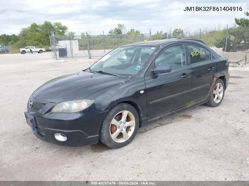 2006 Mazda 3 I VIN: JM1BK32F861404916 Lot: 40257476