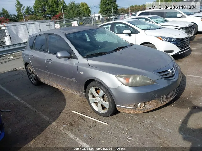 2006 Mazda Mazda3 S Touring VIN: JM1BK343861481384 Lot: 40279434