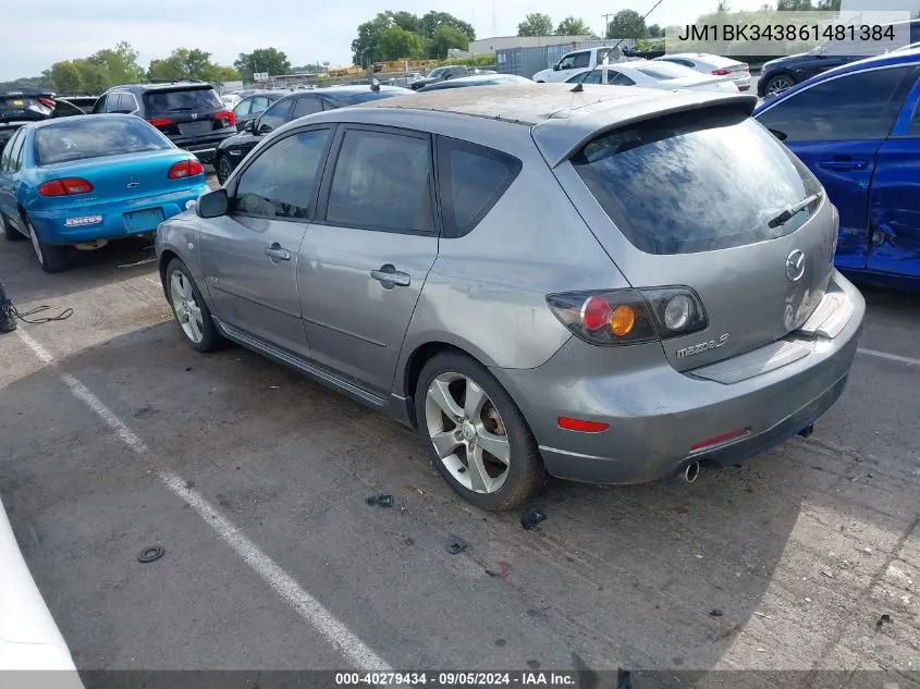 2006 Mazda Mazda3 S Touring VIN: JM1BK343861481384 Lot: 40279434