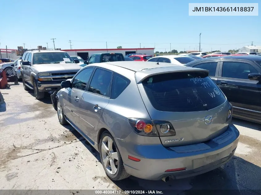 2006 Mazda Mazda3 S VIN: JM1BK143661418837 Lot: 40304717