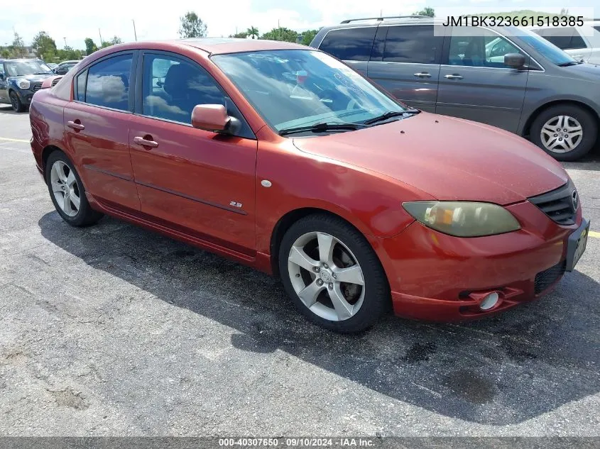 2006 Mazda Mazda3 S Grand Touring VIN: JM1BK323661518385 Lot: 40307650