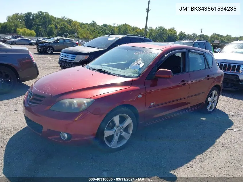 2006 Mazda Mazda3 Hatchback VIN: JM1BK343561534235 Lot: 40310085